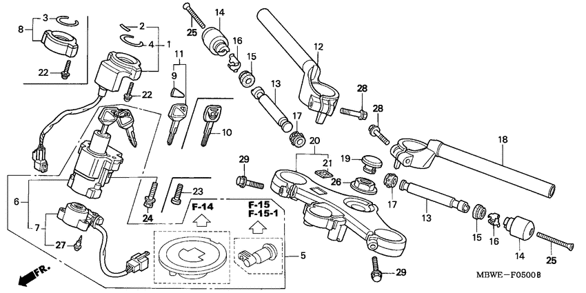 Handle pipe/top bridge