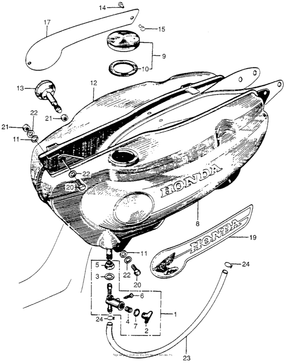 Fuel tank + right cover