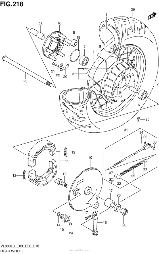 Rear Wheel (Vl800Tl3 E03)