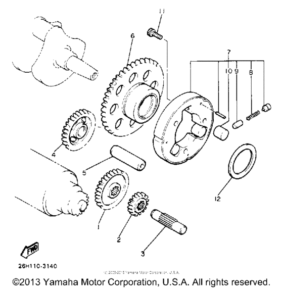 XVZ12DWC Муфта стартера