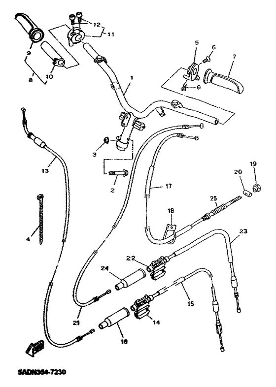 Steering handle. cable