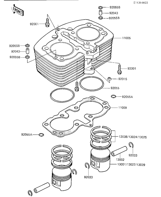 Cylinder/pistons