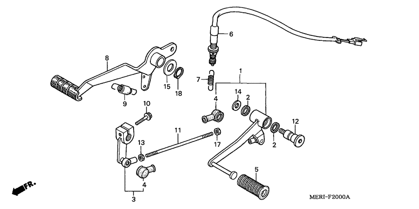 Brake pedal/ change pedal