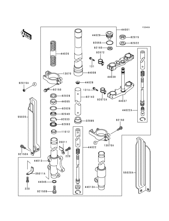 Front fork(kdx125-b4)