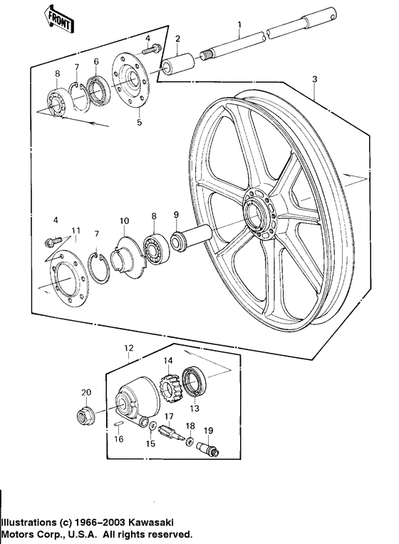 Front wheel/hub