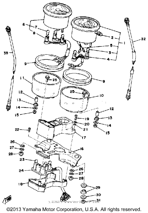 Speedometer tachometer