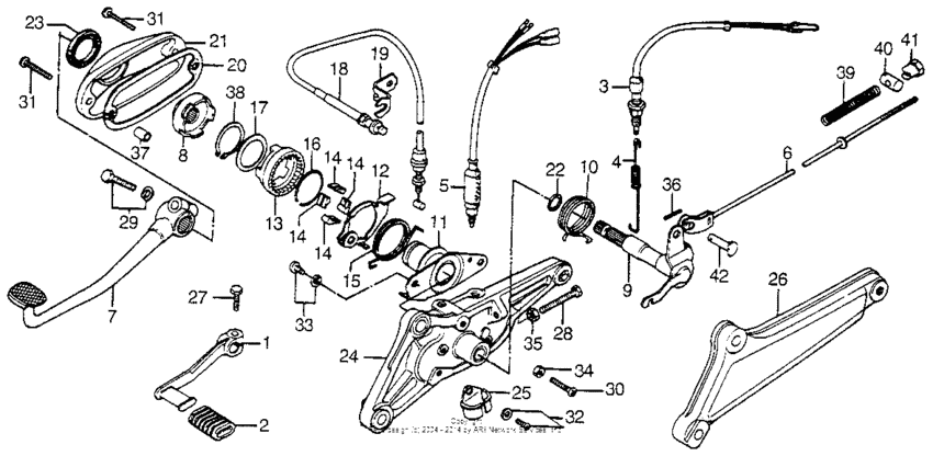 Change pedal + brake pedal