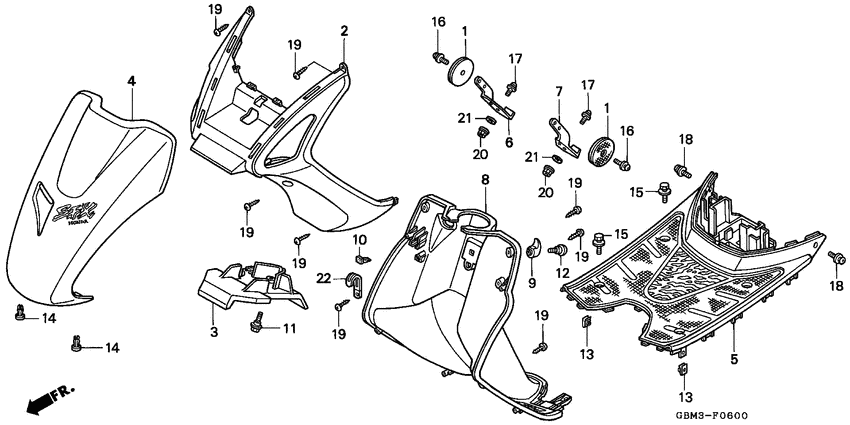 Front fender/step floor