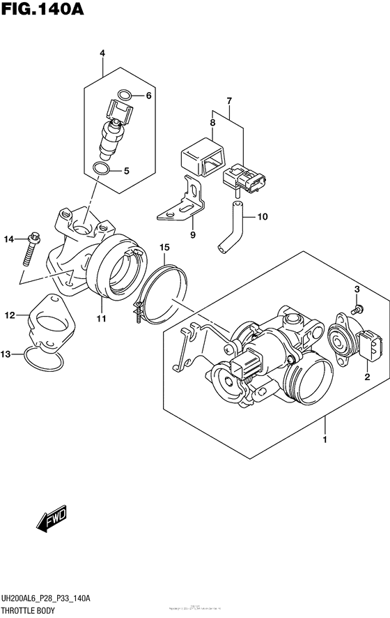 Throttle Body (Uh200Al6 P28)