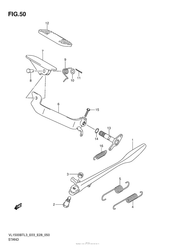 VL1500BT Подножка
