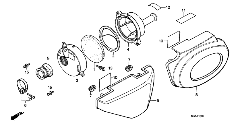 Air cleaner/side cover