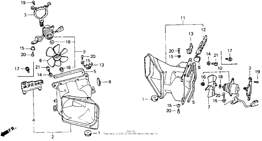 GL1500I Вентилятор охлаждения