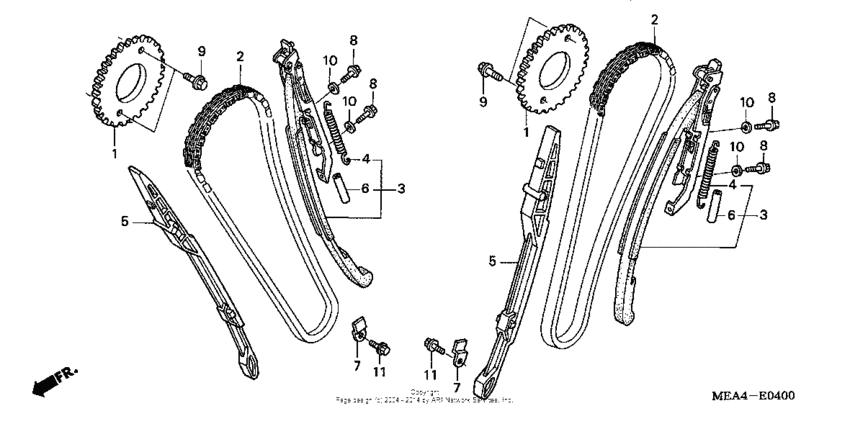 VTX1300S Cam chain + tensioner