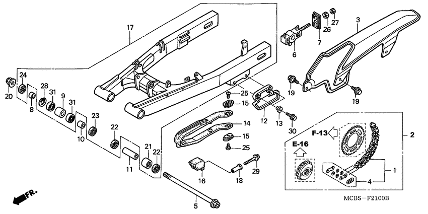 Swingarm/chain case