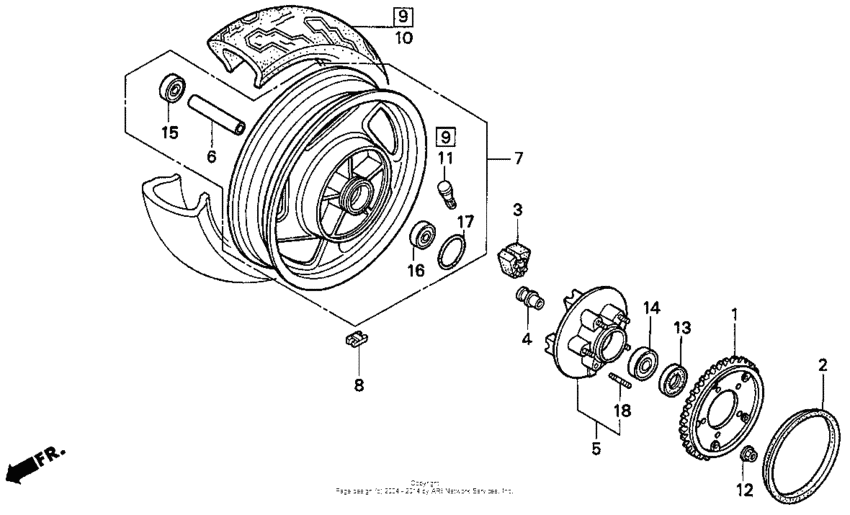 VF750CD Переднее колесо