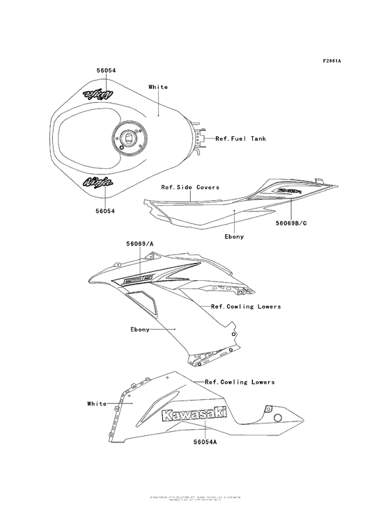 ZX636 Decals (White)