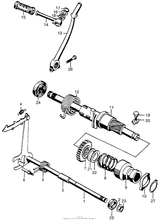 Kick starter + gearshift