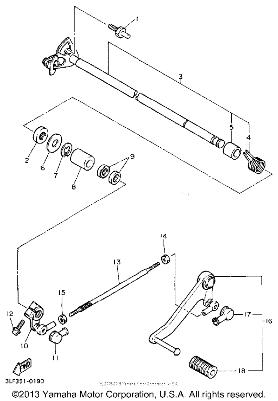 FZR1000BC Вал переключения