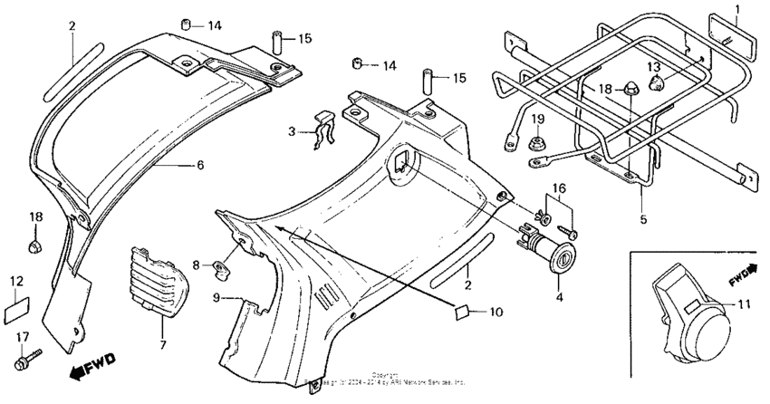 Body cover 84-86