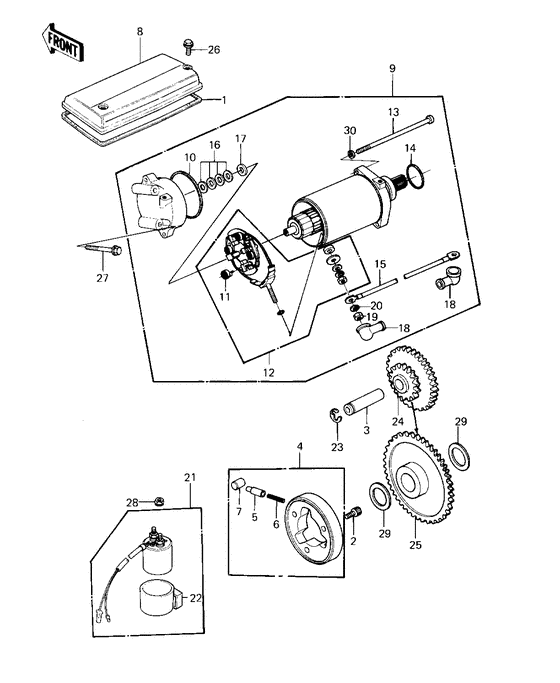Starter motor/starter clutch