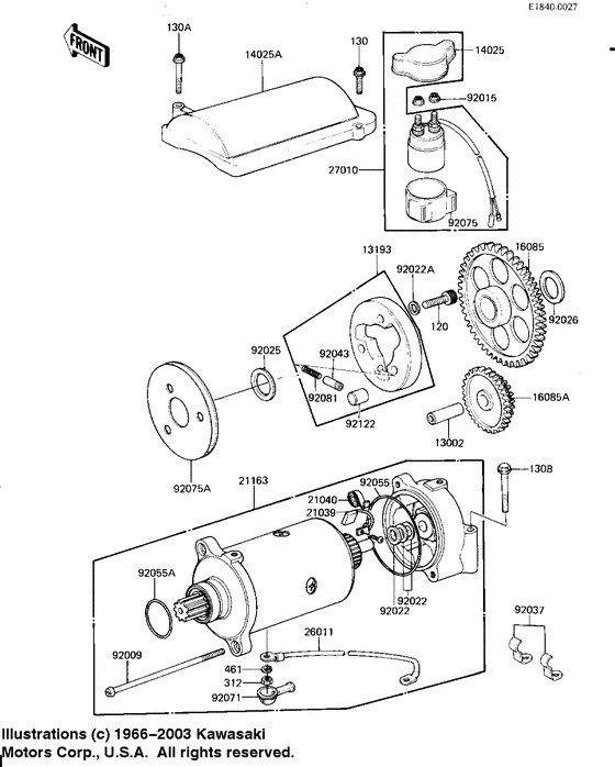 Starter motor/starter clutch