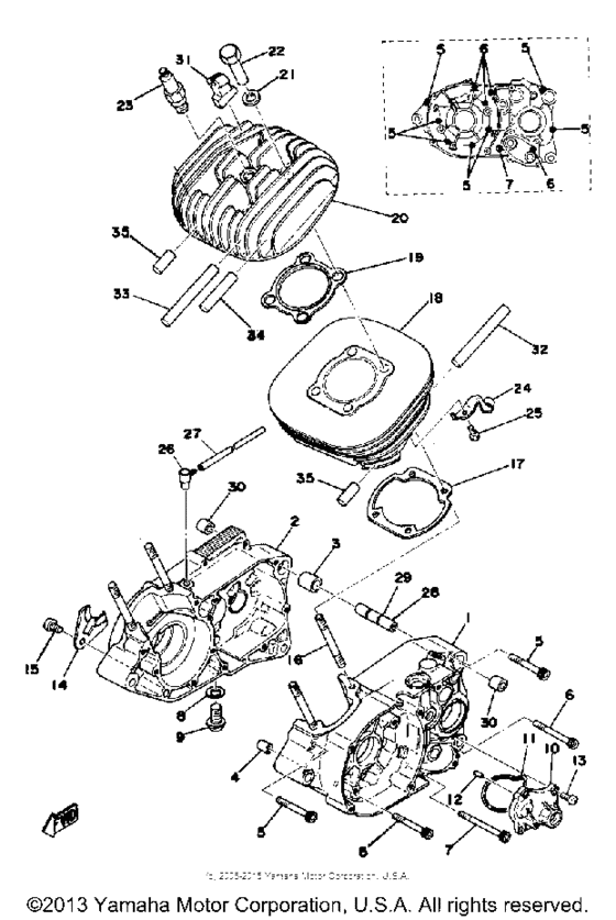 Crankcase cylinder