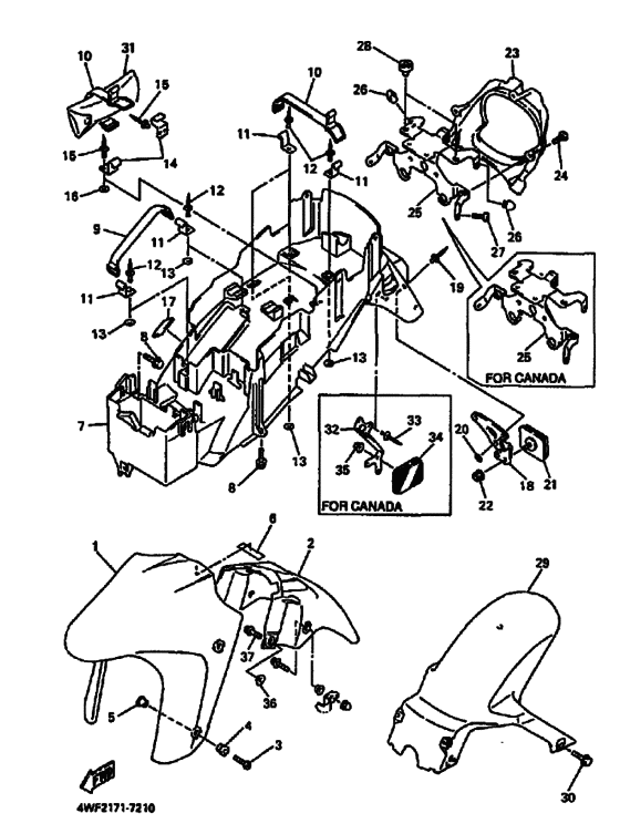 YZF600R YZF600RJ Крыло