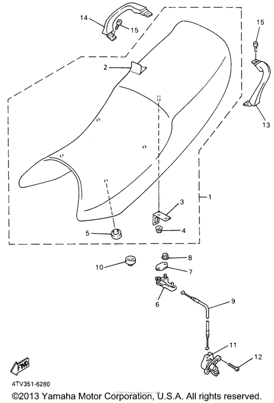 YZF600RNC Сиденье