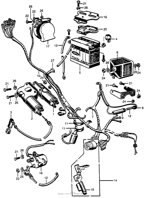 Wire harness + battery