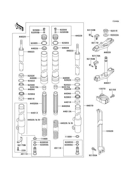 Front fork(kx80-v4/v5)