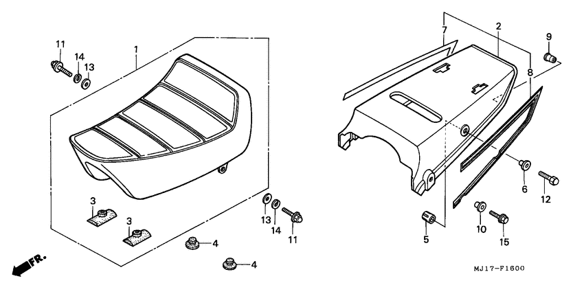Seat/rear cowl