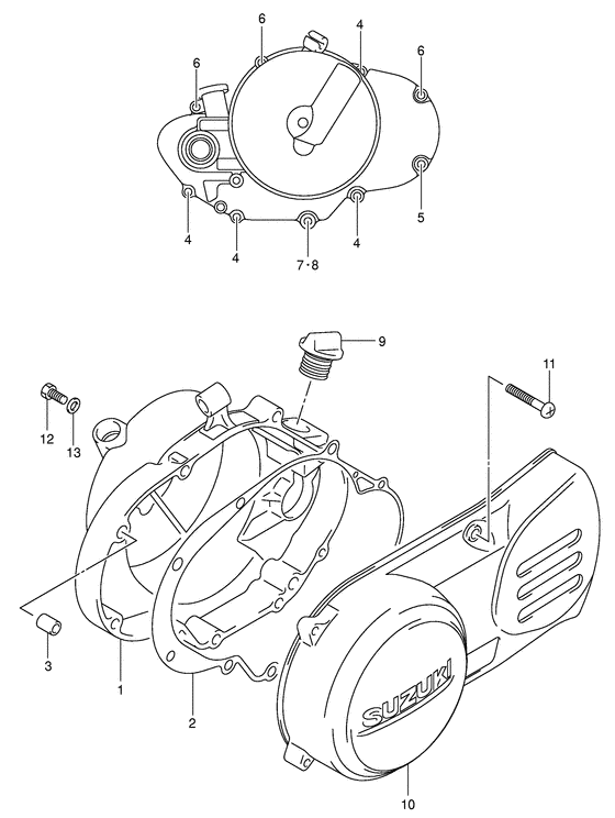 Crankcase cover ass`y  (v