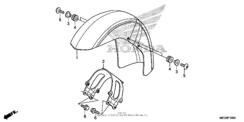 VT750C Front fender (1)