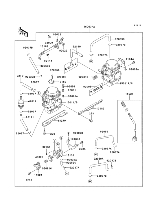Carburetor(1/2)(ex250-h11/h12)