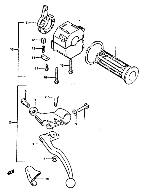 GSX-R400 Left handle sw