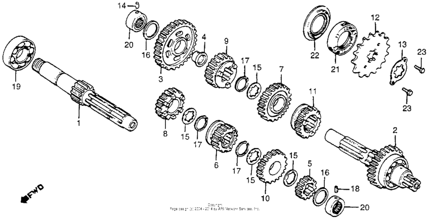 Cm400c/ttransmission 79-81