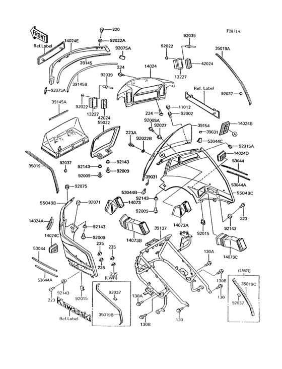 Cowling(1/2)(zg1200-b8/b9)