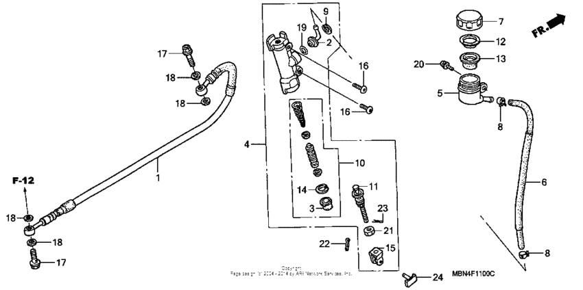 Rear brake + master cylinder