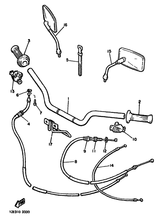 Handlebar. cable
