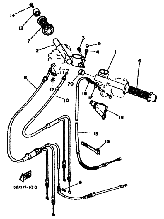 Steering handle. cable