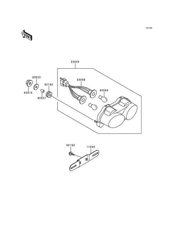 ZX600 Taillight unit ass`y