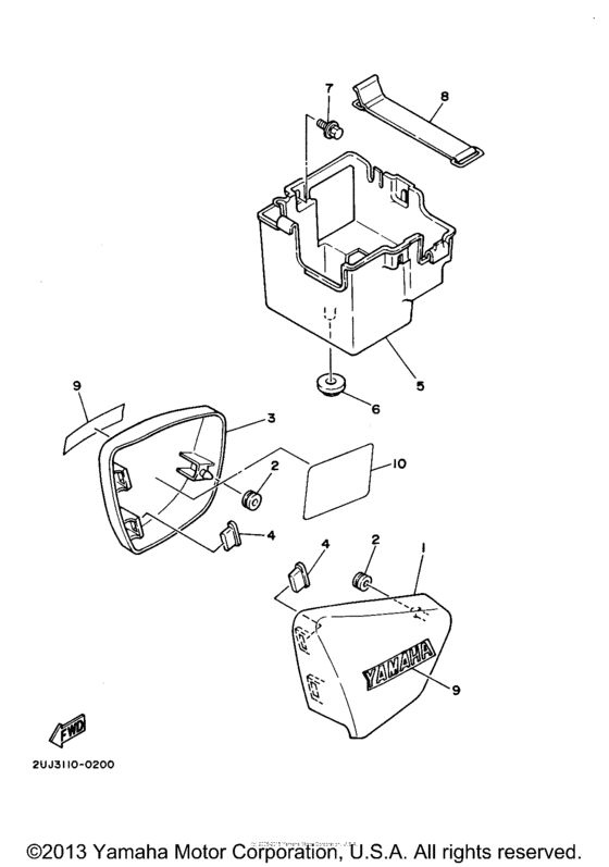 XV250T Боковые обтекатели