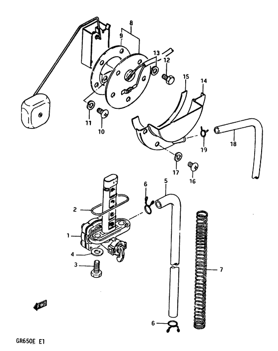 GR650 Топливный кран