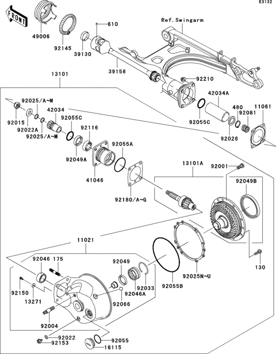 Drive shaft/final gear(1/2)