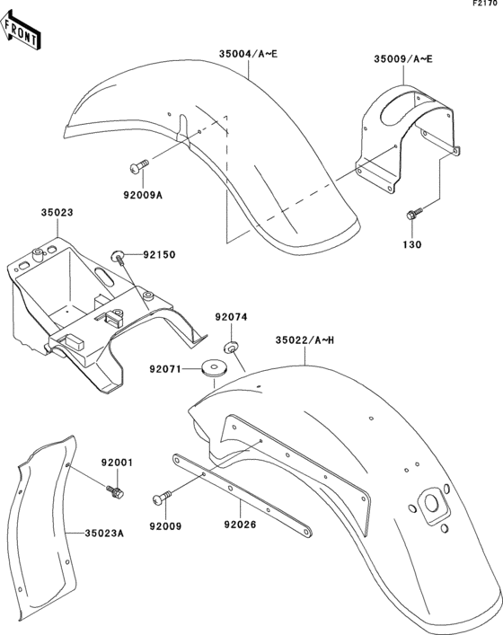 VN800 Fenders(1 / 2)(vn800-b1-b3)