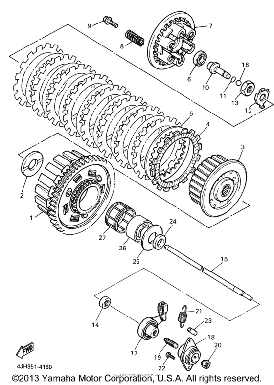 YZF600RG Сцепление