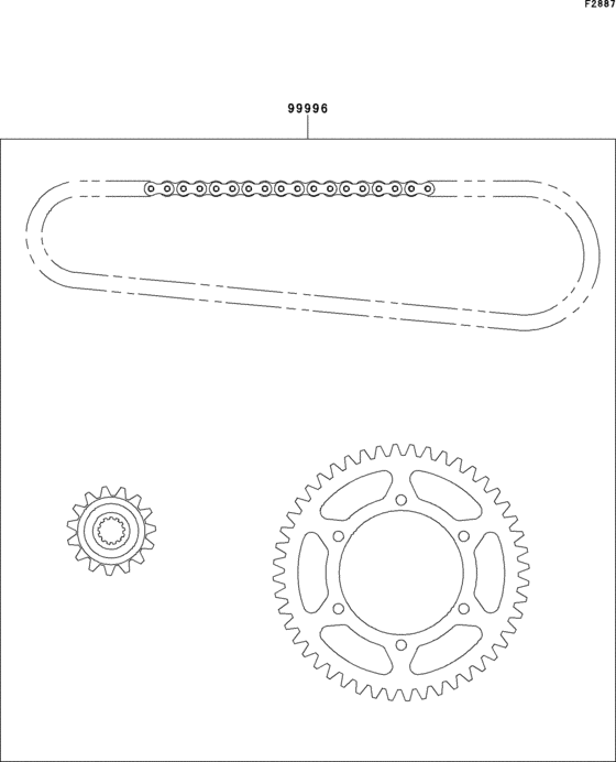 ZX600 Цепь комплект