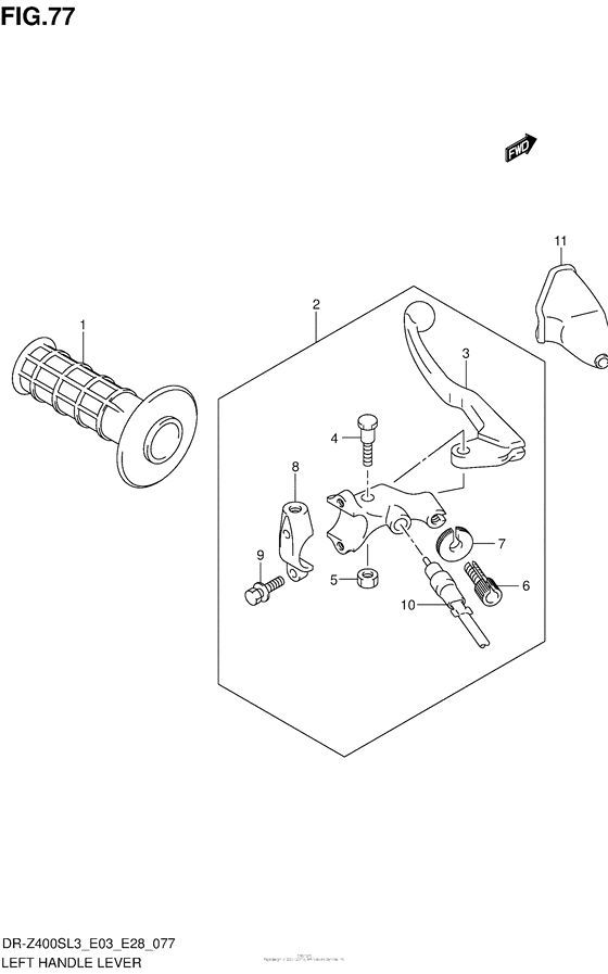  Left Handle Lever (Dr-Z400Sl3 E33)