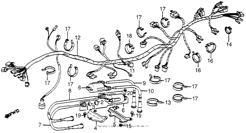 Wire harness + ignition coil