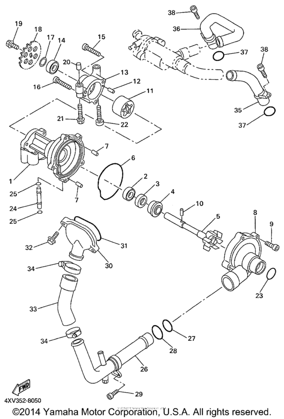 YZF-R1 Водяной насос